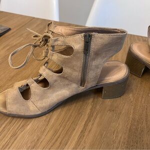 Lane Bryant tan suede sandal